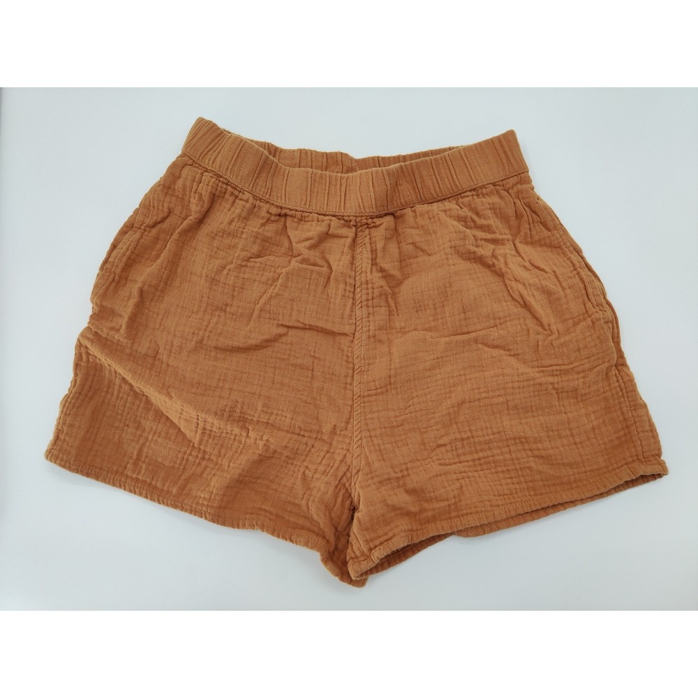 Universal Thread Ginger Brown Cotton Button Front Shorts w/ Pockets Sz XS